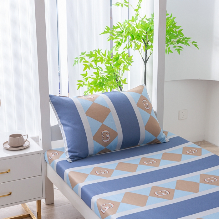 91家纺网 家纺一手货源 找家纺 简冠家纺 2025新款全棉学生宿舍三四件套 莱卡之约-兰