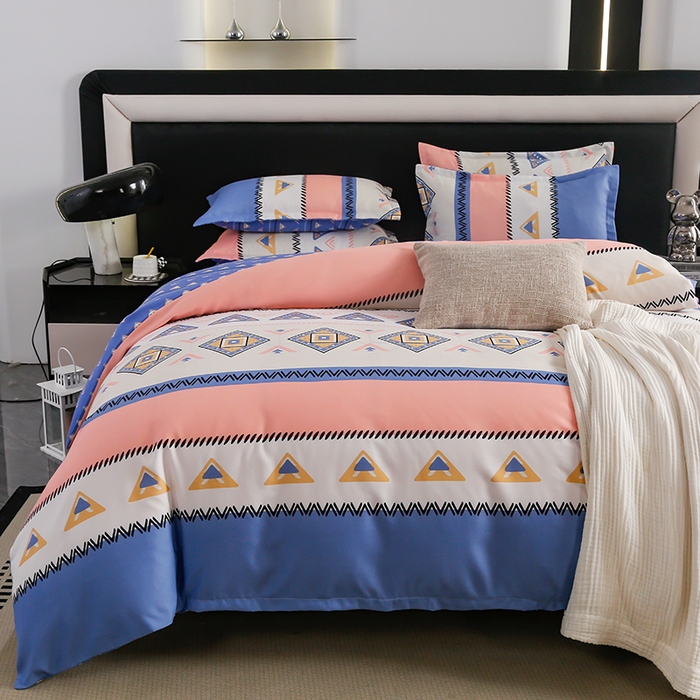 91家纺网 家纺一手货源 找家纺 梦卓家纺 2025新款直播加厚植物羊绒四件套高克重磨毛跨境四件套 大量现货波西米亚