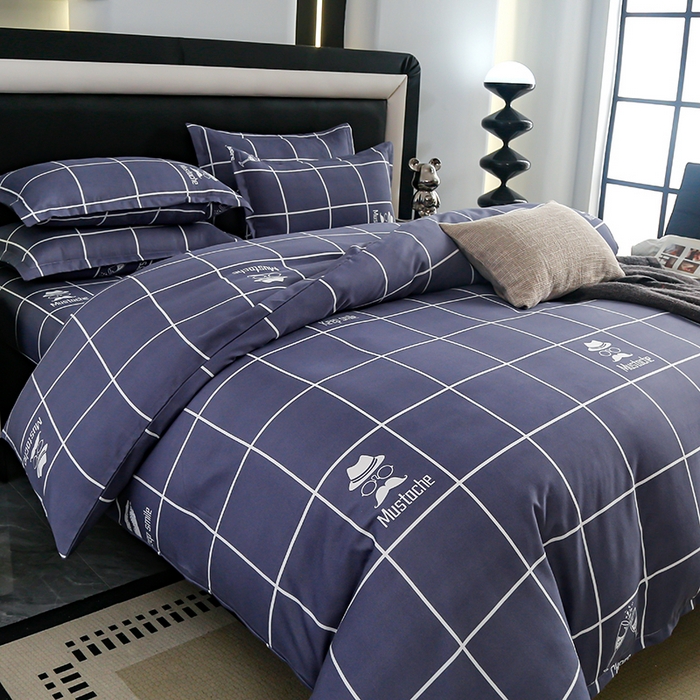 91家纺网 家纺一手货源 找家纺 梦卓家纺 2025新款直播加厚植物羊绒四件套高克重磨毛跨境四件套 大量现货深灰