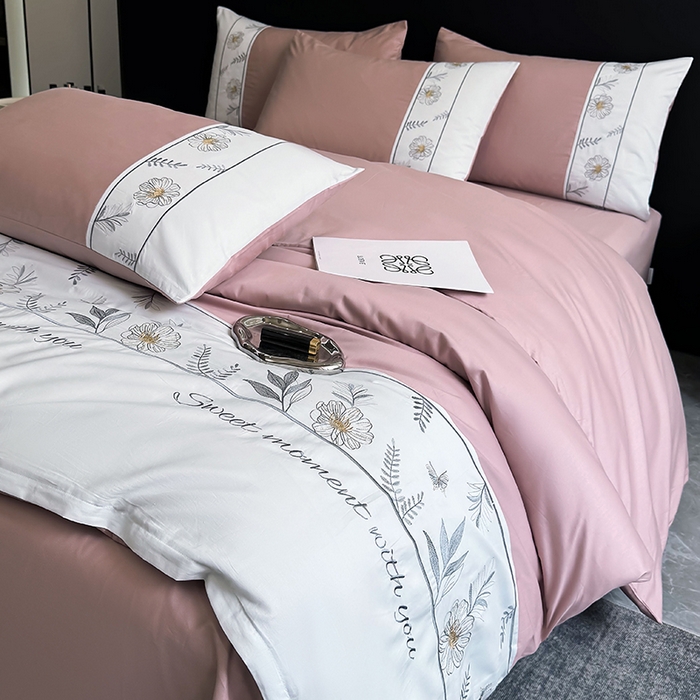 91家纺网 家纺一手货源 找家纺 2024秋冬新款高密度全棉四件套-佳期如梦 佳期如梦(讴歌粉)