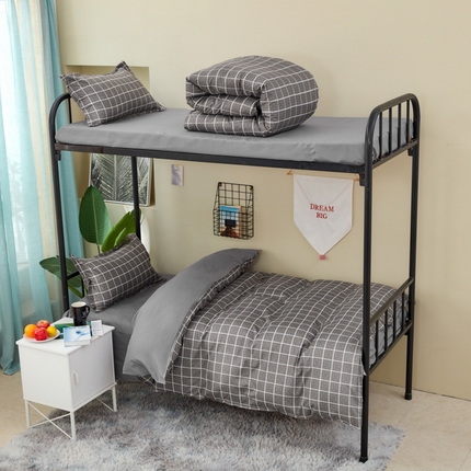 91家纺网 家纺一手货源 找家纺 （总）卡斯诺家纺馆 2025新款亲肤芦荟棉印花学生宿舍上下铺三件套四件套