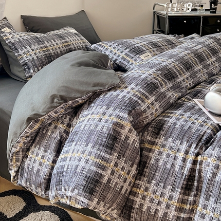 91家纺网 家纺一手货源 找家纺 卡斯诺家纺馆 2025新款105克贴标款四件套-风格一 小香风-流光格