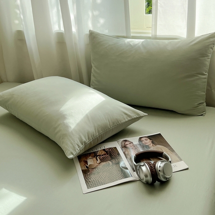 91家纺网 家纺一手货源 找家纺 （总）2025新款全棉纯色单品系列-枕套