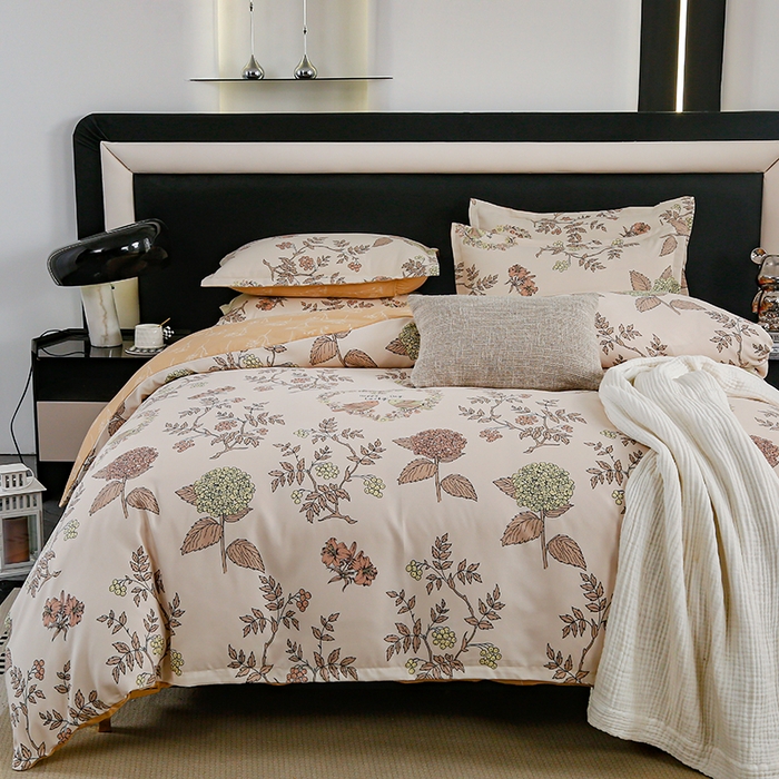 91家纺网 家纺一手货源 找家纺 梦卓家纺 2025新款直播加厚植物羊绒四件套高克重磨毛跨境四件套 大量现货春风里