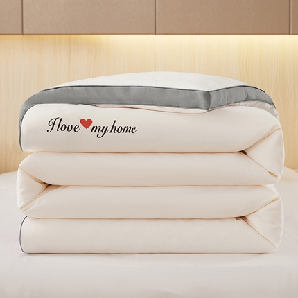 瑶瑶家居 2024直播爆款抗菌立体大豆纤维被冬被春秋被芯被子 立体边-浅灰