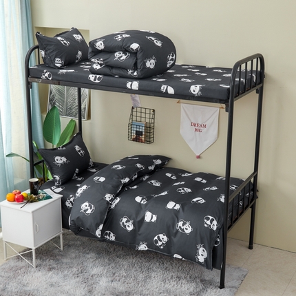 91家纺网 家纺一手货源 找家纺 （总）卡斯诺家纺馆 2025新款亲肤芦荟棉印花学生宿舍上下铺三件套四件套