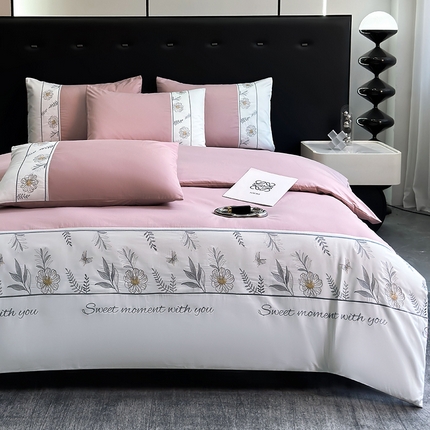 2024秋冬新款高密度全棉四件套-佳期如梦 佳期如梦(讴歌粉)