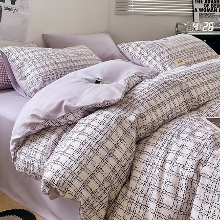 91家纺网 家纺一手货源 找家纺 （总）卡斯诺家纺馆 2025新款105克贴标款四件套-风格一