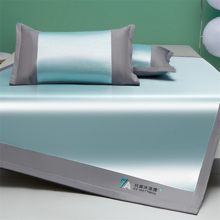 瑶瑶家居 2024新款碳光冰丝席-量大优惠 冰丝碳光席-冰翠绿