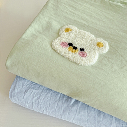（总）韩巢家纺 2024新款超柔水洗棉毛巾绣单件被套-幸运熊系列（提供精美卖家秀 ）