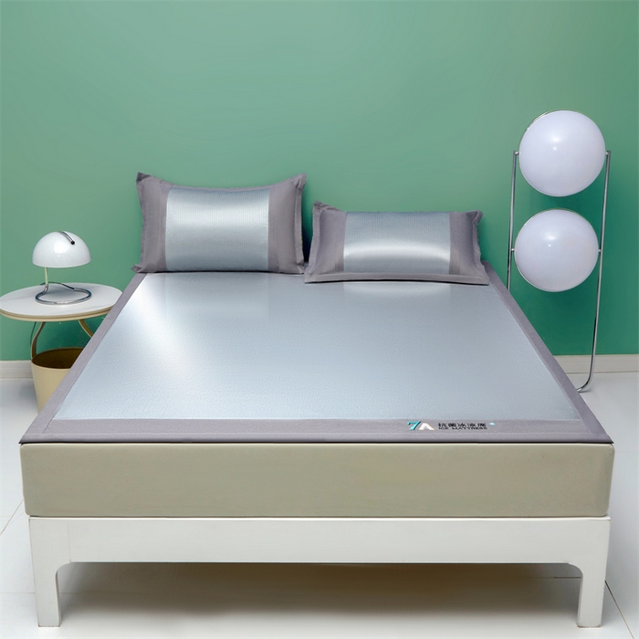 91家纺网 家纺一手货源 找家纺 瑶瑶家居 2024新款碳光冰丝席-量大优惠 冰丝碳光席-冰墩灰