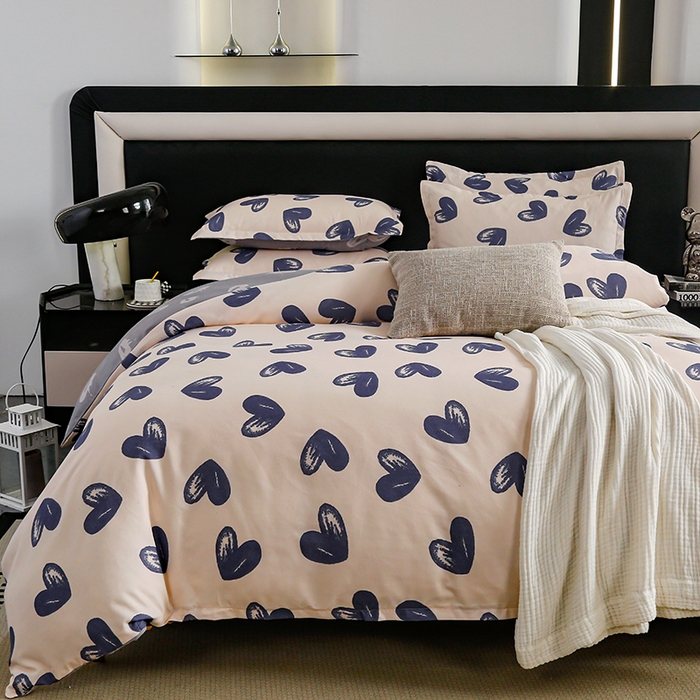 91家纺网 家纺一手货源 找家纺 梦卓家纺 2025新款直播加厚植物羊绒四件套高克重磨毛跨境四件套 大量现货马卡龙爱心