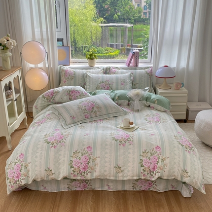 91家纺网 家纺一手货源 找家纺 （总）凌鼎 2025新款13070全棉印花款四件套