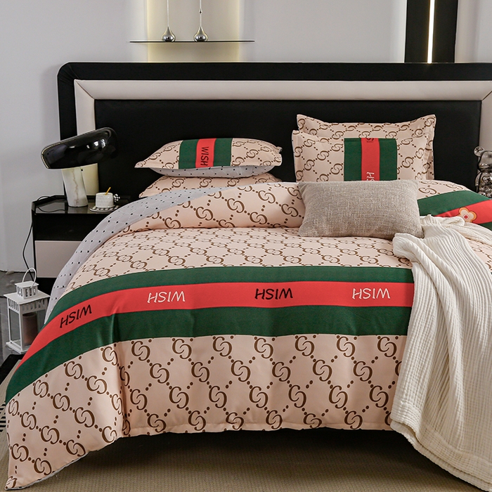 91家纺网 家纺一手货源 找家纺 梦卓家纺 2025新款直播加厚植物羊绒四件套高克重磨毛跨境四件套 大量现货潮牌米黄