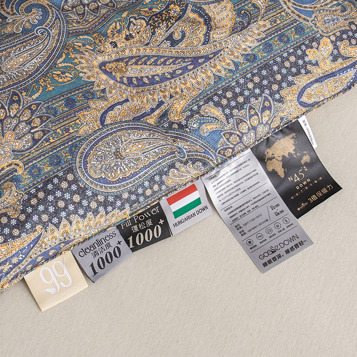 91家纺网 家纺一手货源 找家纺 泳鹅羽绒 2024新款印花鹅绒被 凡尔登