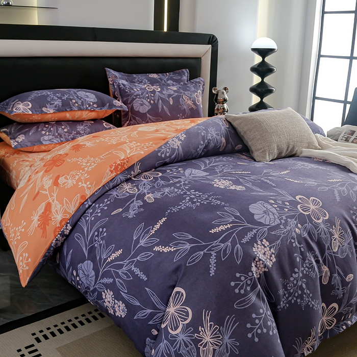 91家纺网 家纺一手货源 找家纺 梦卓家纺 2025新款直播加厚植物羊绒四件套高克重磨毛跨境四件套 大量现货恬静兰心