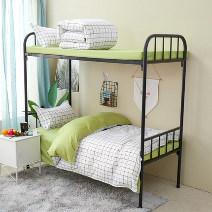 91家纺网 家纺一手货源 找家纺 （总）卡斯诺家纺馆 2025新款亲肤芦荟棉印花学生宿舍上下铺三件套四件套