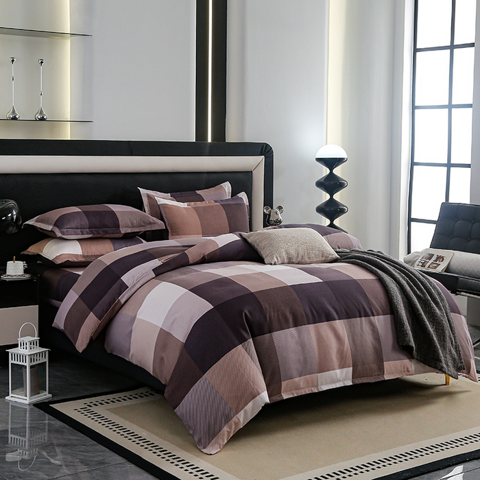 91家纺网 家纺一手货源 找家纺 梦卓家纺 2025新款直播加厚植物羊绒四件套高克重磨毛跨境四件套 大量现货巴罗格