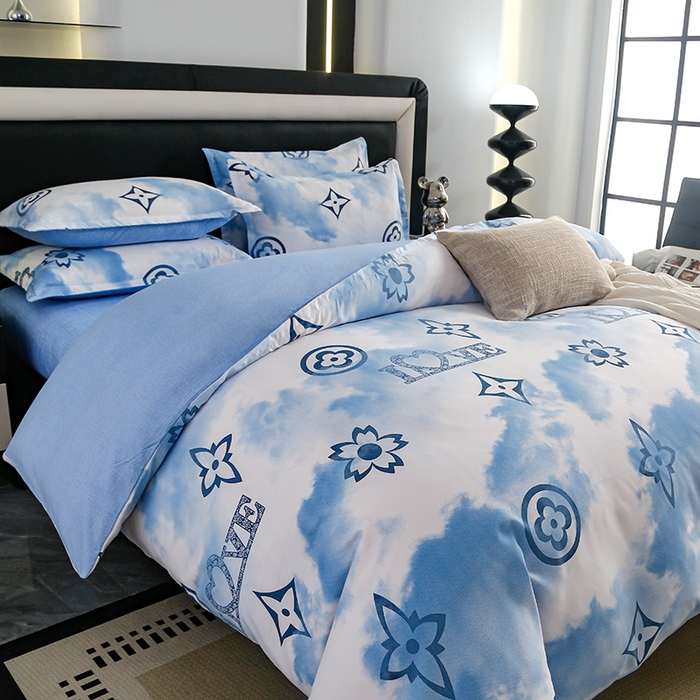 91家纺网 家纺一手货源 找家纺 梦卓家纺 2025新款直播加厚植物羊绒四件套高克重磨毛跨境四件套 大量现货时尚旋律