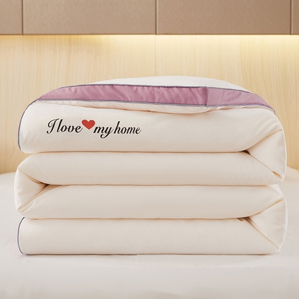 瑶瑶家居 2024直播爆款抗菌立体大豆纤维被冬被春秋被芯被子 立体边-酱紫