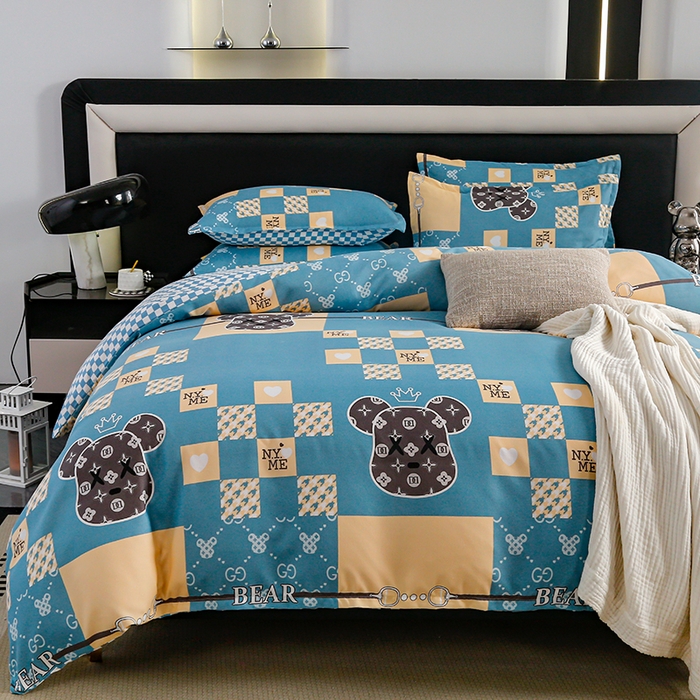 91家纺网 家纺一手货源 找家纺 梦卓家纺 2025新款直播加厚植物羊绒四件套高克重磨毛跨境四件套 大量现货暴力熊