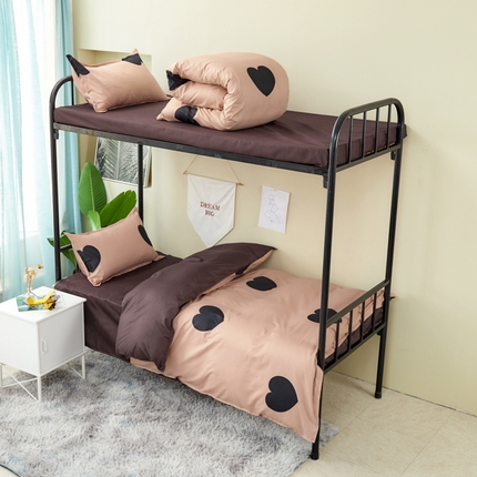 91家纺网 家纺一手货源 找家纺 （总）卡斯诺家纺馆 2025新款亲肤芦荟棉印花学生宿舍上下铺三件套四件套