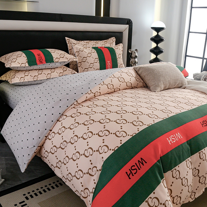 91家纺网 家纺一手货源 找家纺 梦卓家纺 2025新款直播加厚植物羊绒四件套高克重磨毛跨境四件套 大量现货潮牌米黄