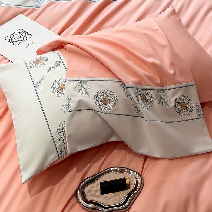 91家纺网 家纺一手货源 找家纺 2024秋冬新款高密度全棉四件套-佳期如梦 佳期如梦（粉玉)