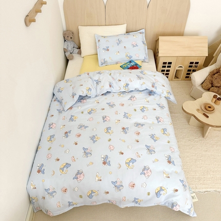 91家纺网 家纺一手货源 找家纺 （总）2025新款全棉26℃有氧双层纱幼儿园多件套