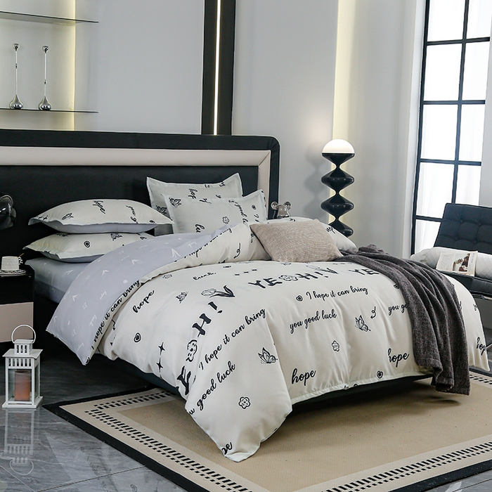 91家纺网 家纺一手货源 找家纺 梦卓家纺 2025新款直播加厚植物羊绒四件套高克重磨毛跨境四件套 大量现货蝴蝶画报