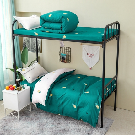 91家纺网 家纺一手货源 找家纺 （总）卡斯诺家纺馆 2025新款亲肤芦荟棉印花学生宿舍上下铺三件套四件套