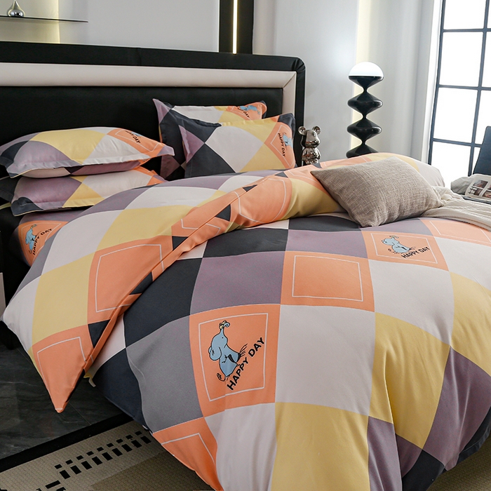 91家纺网 家纺一手货源 找家纺 梦卓家纺 2025新款直播加厚植物羊绒四件套高克重磨毛跨境四件套 大量现货乐享生活