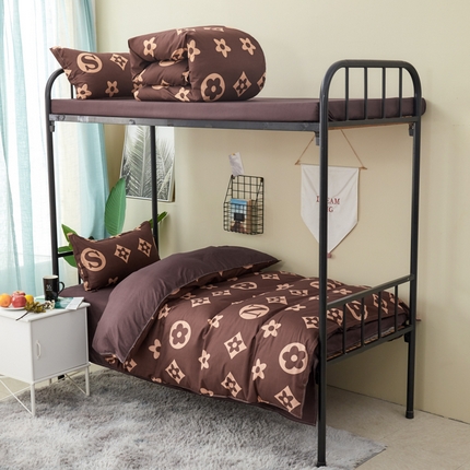 91家纺网 家纺一手货源 找家纺 （总）卡斯诺家纺馆 2025新款亲肤芦荟棉印花学生宿舍上下铺三件套四件套