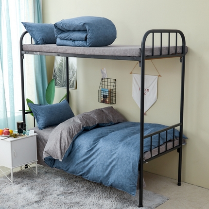 91家纺网 家纺一手货源 找家纺 （总）卡斯诺家纺馆 2025新款亲肤芦荟棉印花学生宿舍上下铺三件套四件套