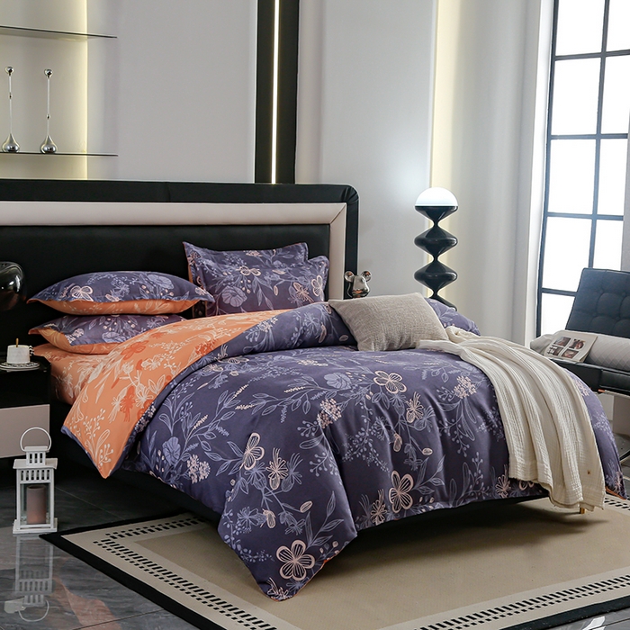 91家纺网 家纺一手货源 找家纺 梦卓家纺 2025新款直播加厚植物羊绒四件套高克重磨毛跨境四件套 大量现货恬静兰心