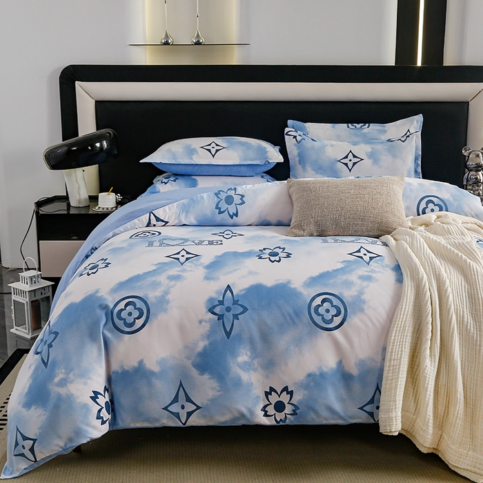 91家纺网 家纺一手货源 找家纺 梦卓家纺 2025新款直播加厚植物羊绒四件套高克重磨毛跨境四件套 大量现货时尚旋律