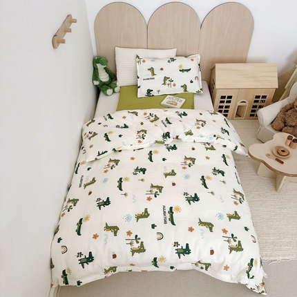 91家纺网 家纺一手货源 找家纺 （总）2025新款全棉26℃有氧双层纱幼儿园多件套