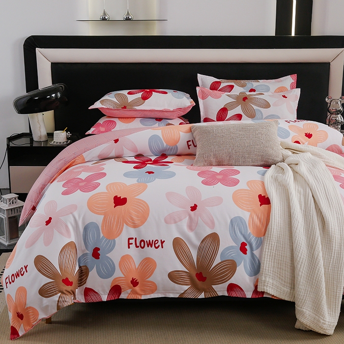 91家纺网 家纺一手货源 找家纺 梦卓家纺 2025新款直播加厚植物羊绒四件套高克重磨毛跨境四件套 大量现货花海