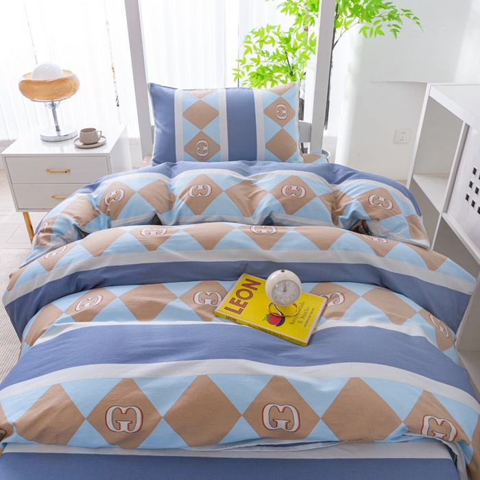 91家纺网 家纺一手货源 找家纺 简冠家纺 2025新款全棉学生宿舍三四件套 莱卡之约-兰