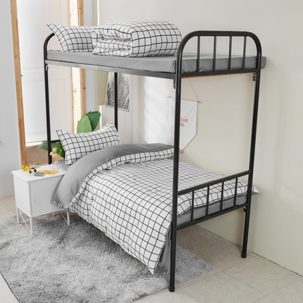 91家纺网 家纺一手货源 找家纺 （总）卡斯诺家纺馆 2025新款亲肤芦荟棉印花学生宿舍上下铺三件套四件套