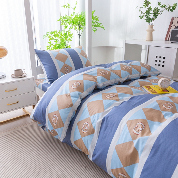 91家纺网 家纺一手货源 找家纺 简冠家纺 2025新款全棉学生宿舍三四件套 莱卡之约-兰