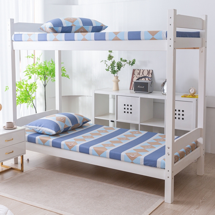 91家纺网 家纺一手货源 找家纺 简冠家纺 2025新款全棉学生宿舍三四件套 莱卡之约-兰