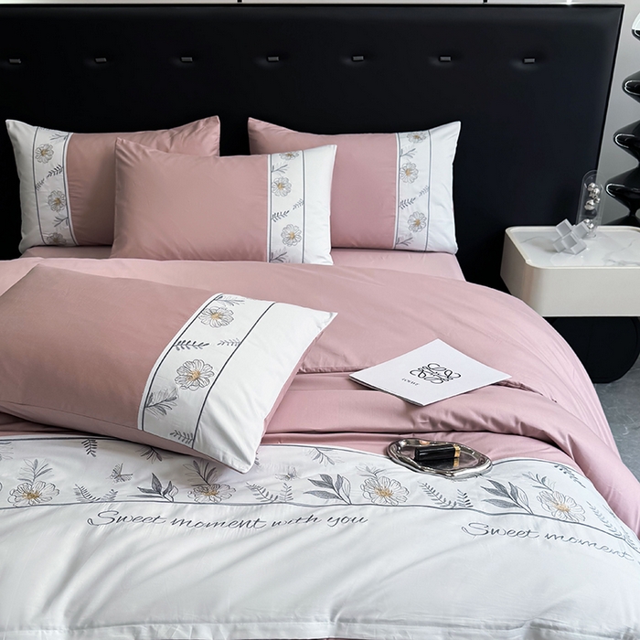 91家纺网 家纺一手货源 找家纺 2024秋冬新款高密度全棉四件套-佳期如梦 佳期如梦(讴歌粉)