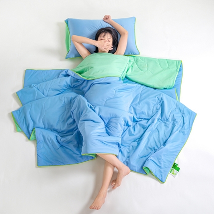 91家纺网 家纺一手货源 找家纺 2025新款（礼盒装）A类氨纶凉感丝西瓜大豆空调被夏被 蜜瓜绿