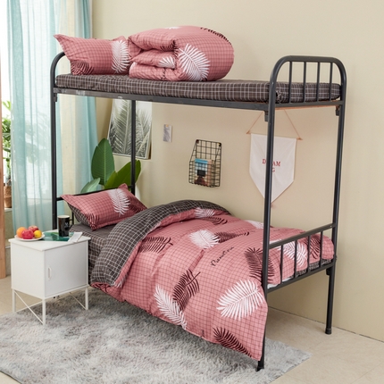 91家纺网 家纺一手货源 找家纺 （总）卡斯诺家纺馆 2025新款亲肤芦荟棉印花学生宿舍上下铺三件套四件套