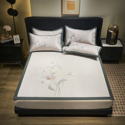 91家纺网 家纺一手货源 找家纺 （总）21度C 2024新款冰藤国风凉席床席款