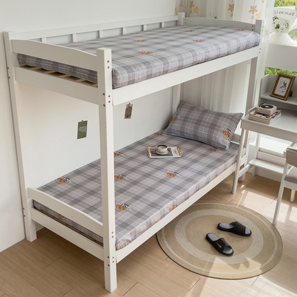 宅部落 2024新款全棉学生宿舍褥子套纯棉床笠床垫套 卡宾熊