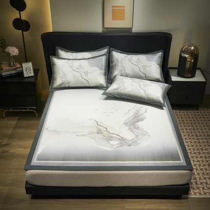 91家纺网 家纺一手货源 找家纺 （总）21度C 2024新款冰藤国风凉席床席款