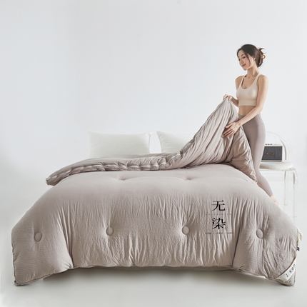 91家纺网 家纺一手货源 找家纺 （总）创优家纺 2025新款无染被拉链二合一子母被春秋被冬被加厚被子被芯直播双胎被