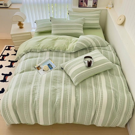 91家纺网 家纺一手货源 找家纺 （总）静家居-简约原创家纺 2024新款全棉A类加厚四件套-未来海岸